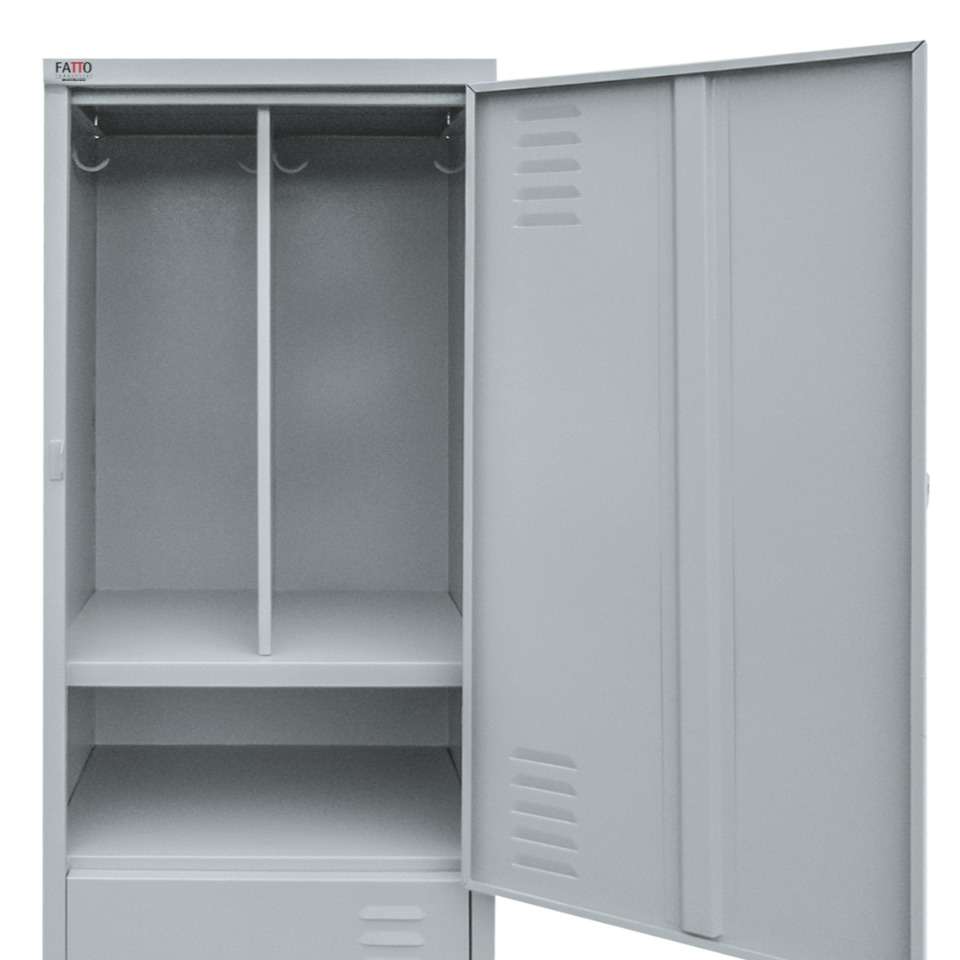 Roupeiro de Aço 02 Portas Grandes Insalubre - Imagem 2